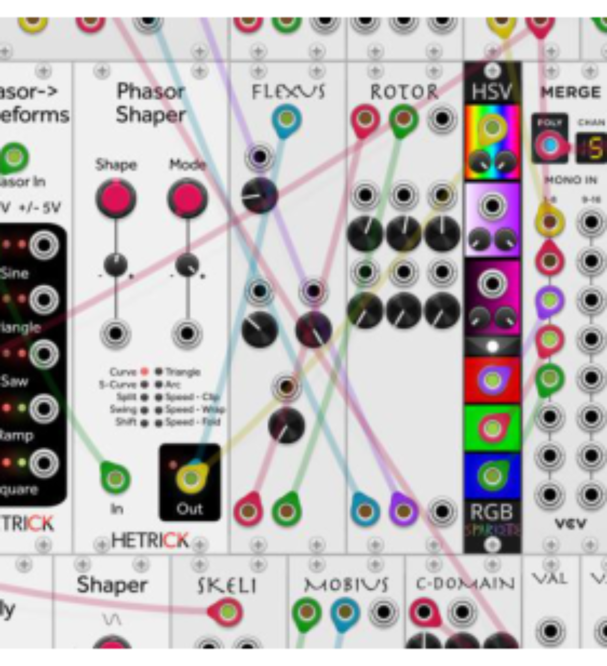 原论文 Figure 1:A patch on the Phosphene system in VCV Rack