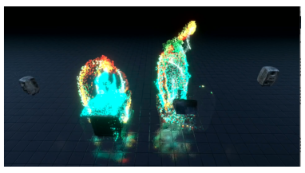 原论文 Figure 6:Participant Bodies and Speakers’ Point Clouds Merge.