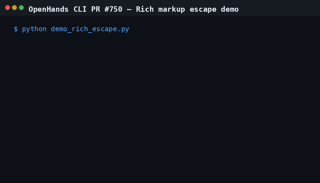 PR 750 Rich escape demo