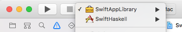 Select the SwiftAppLibrary target