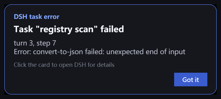 error card