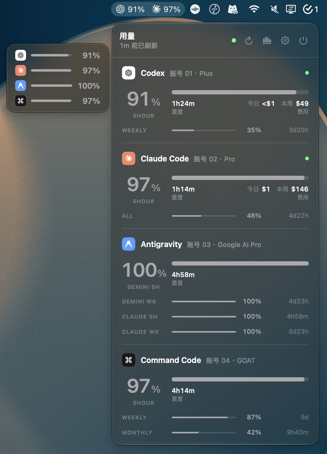 CCBar screenshot 2