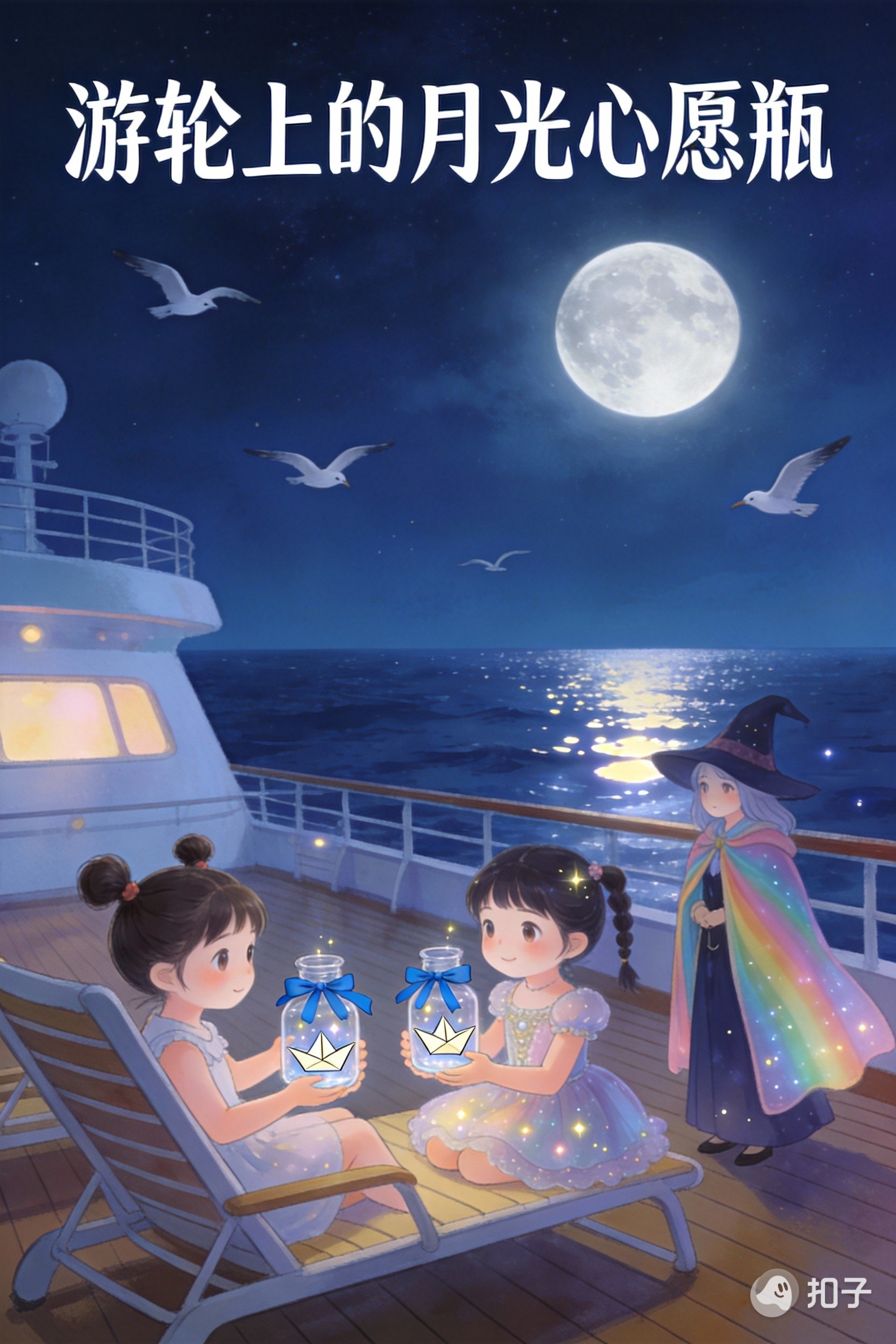 游轮上的月光心愿瓶