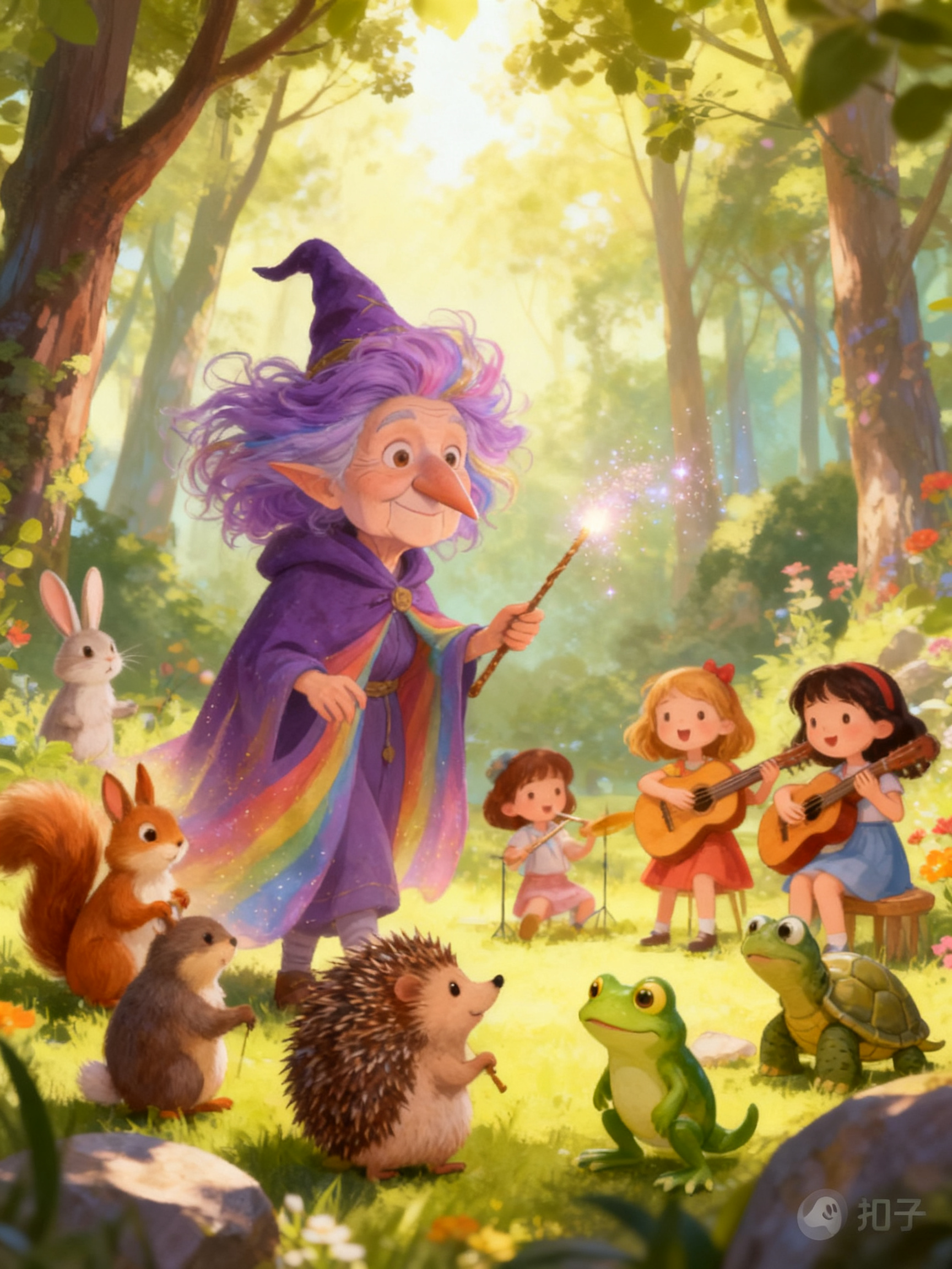 森林小动物的音乐狂欢日