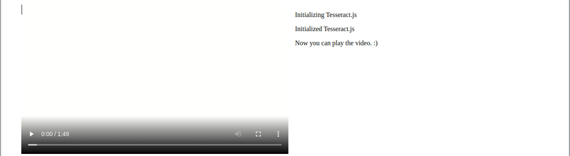 Tesseract.jsビデオ