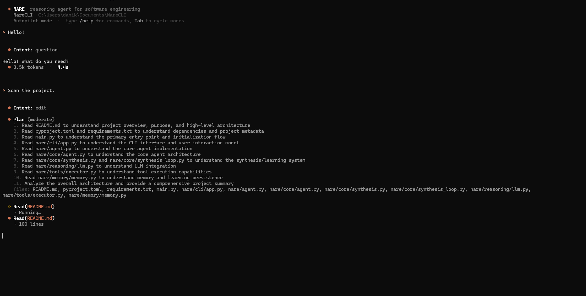 NARE CLI Demo