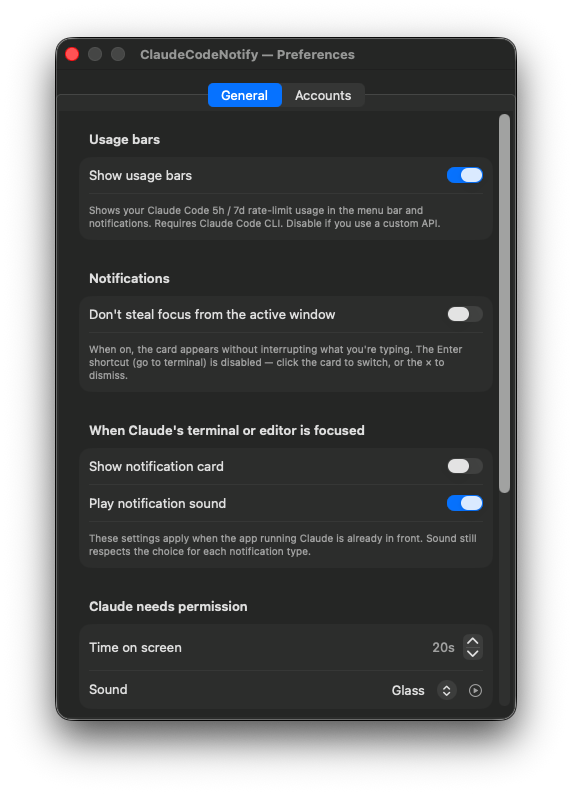 ClaudeCodeNotify screenshot 4