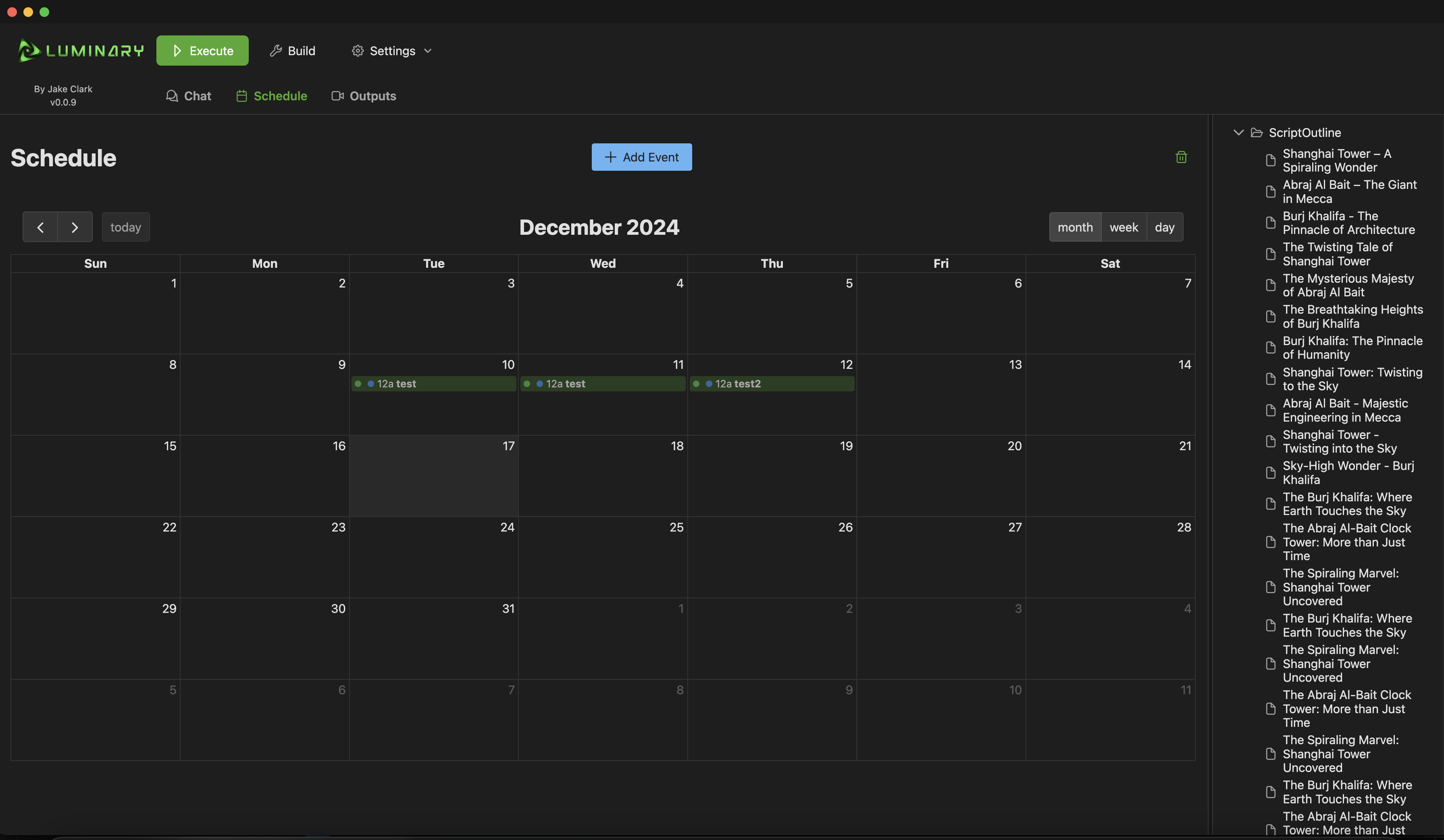 Scheduling UI