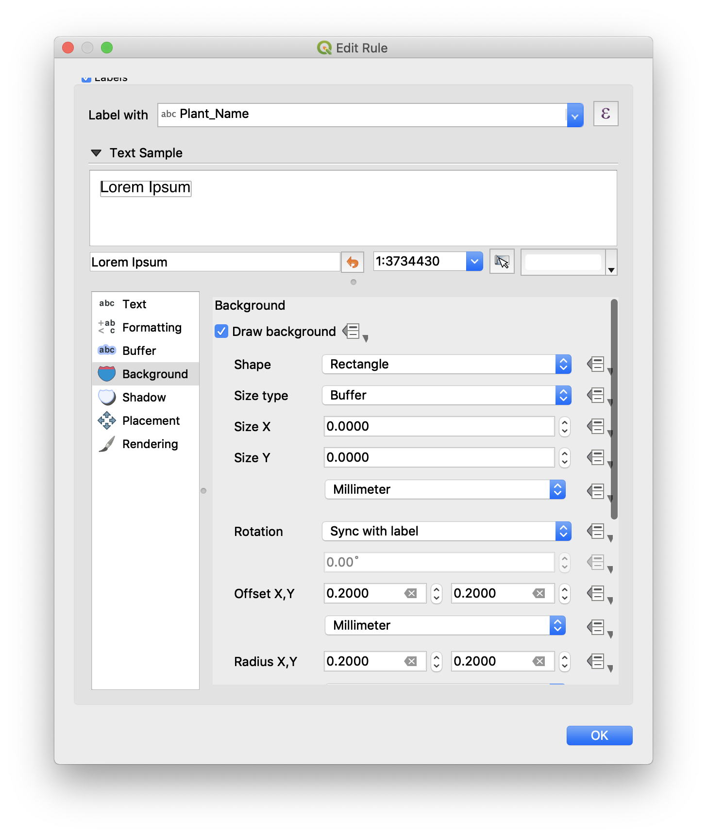 Adding a background to your labels