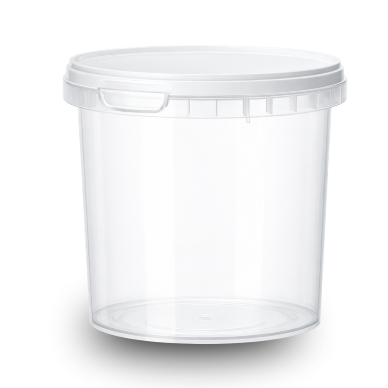 Pote Plástico 220 ml Transparente com Tampa