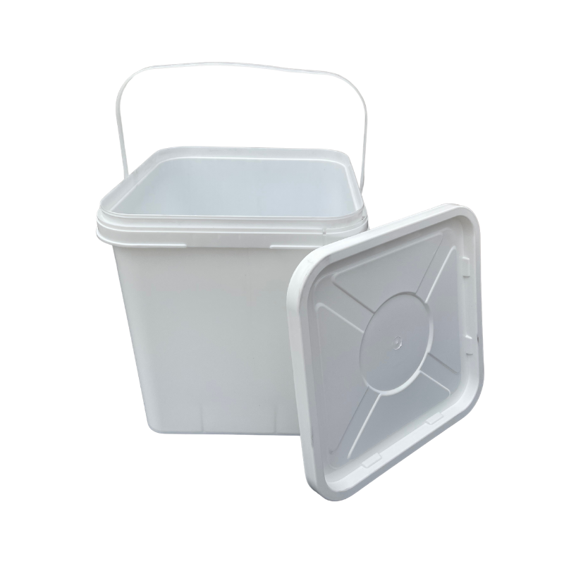 Balde 16L Quadrado Reciclado — Branco