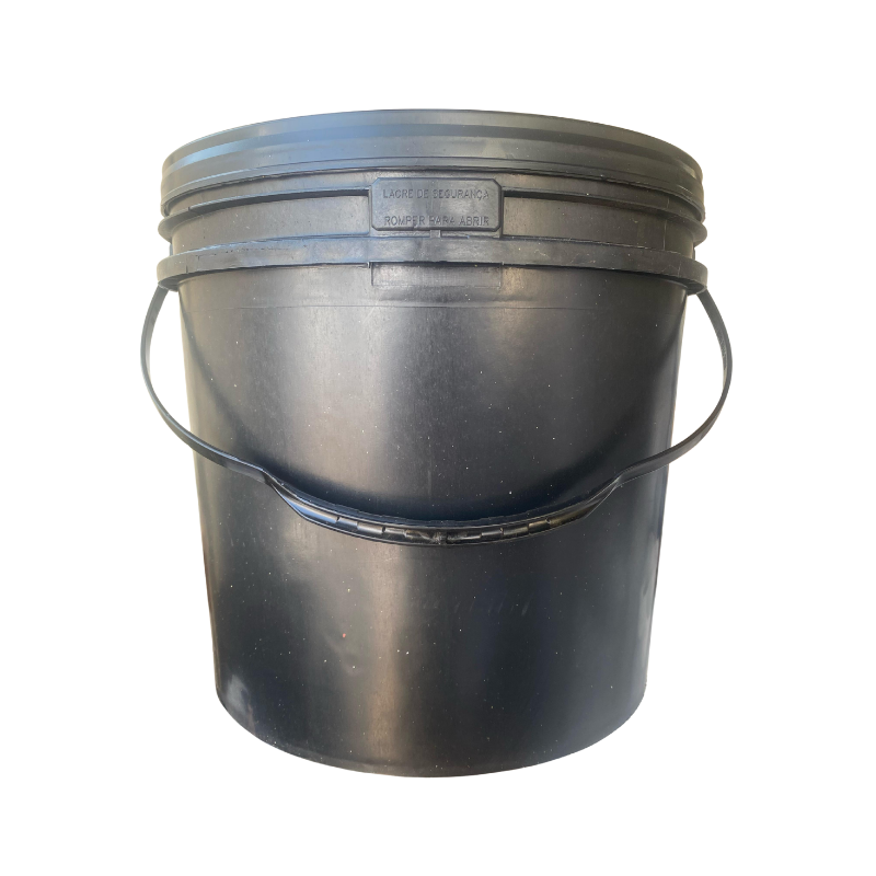 Balde 16 L Alça Plástica Reciclado — Preto