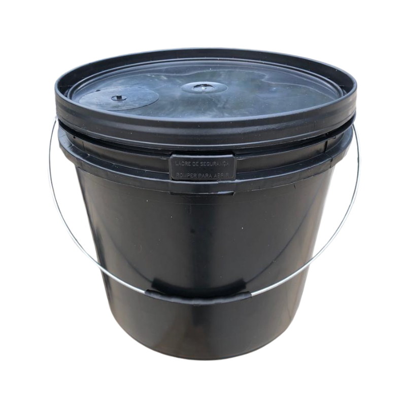 Balde 14 L Alça Metalica Reciclado — Preto
