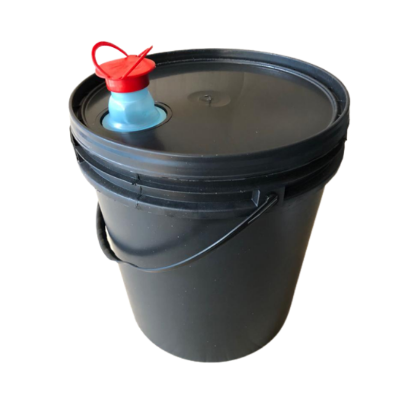 Balde 20 L Bico Retrátil Reciclado — Preto