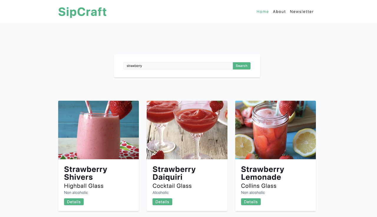 SipCraft React Project