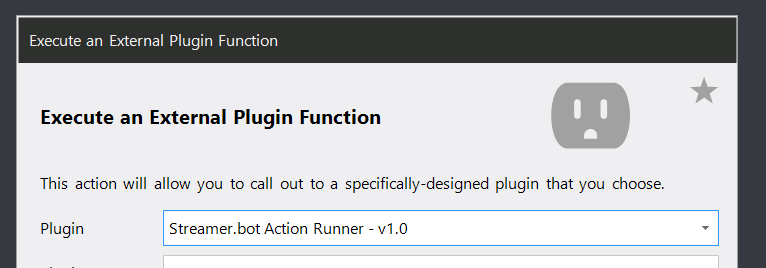 Execute an External Plugin Function Screenshot