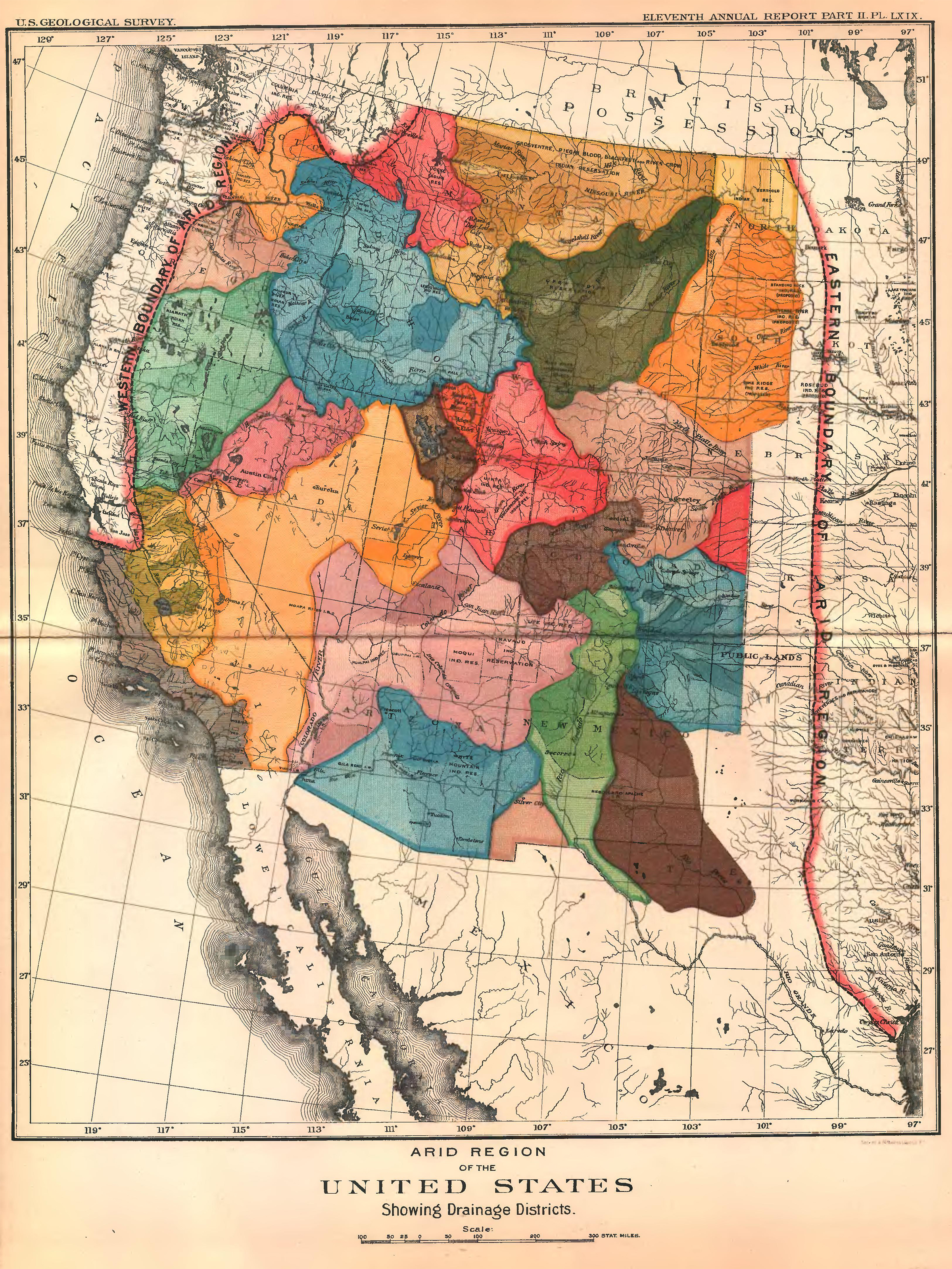 John Wesley Powell proposed map