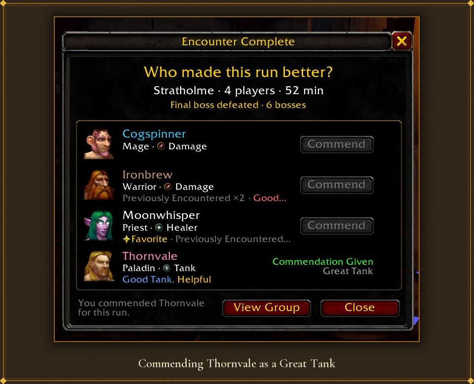 Commending Thornvale as a Great Tank