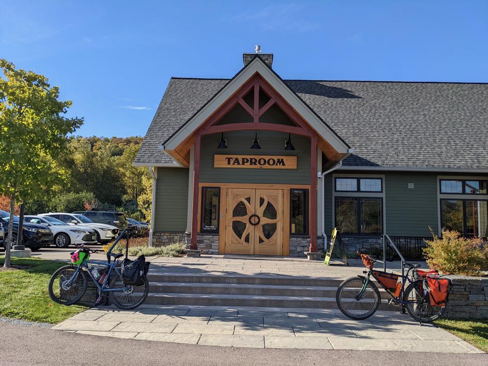 first brewery of the trip bike pic
