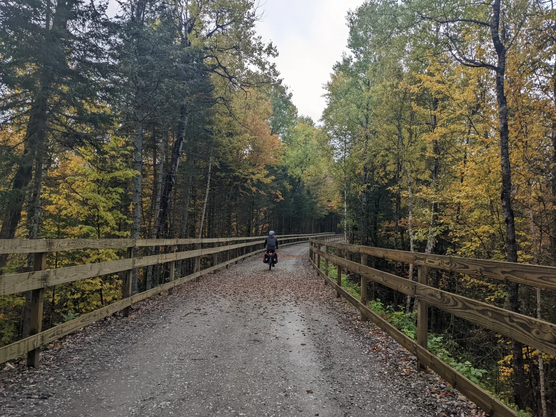 testing out the new bridges for the trail