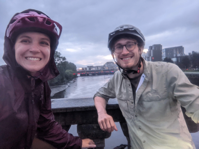our only rainy bike ride in scotland