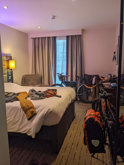 the first and snuggest of our (small number of) UK hotel rooms
