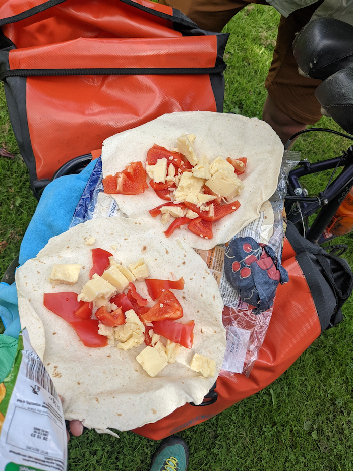 nothing like a sharp cheese on some tortilla to keep you riding dozens of miles