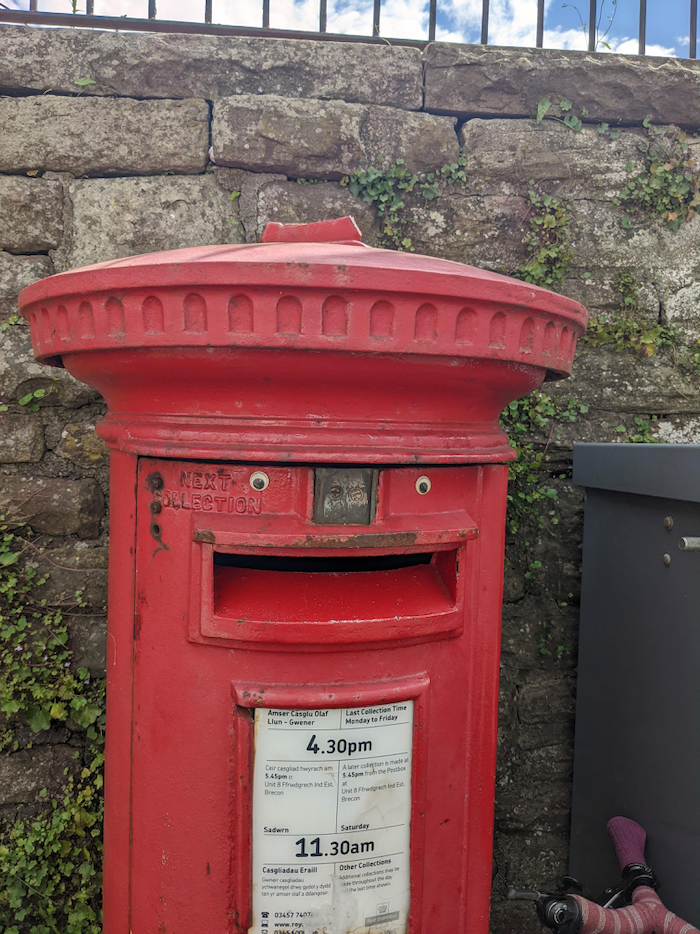 the best thing about the crappy town was this post box man