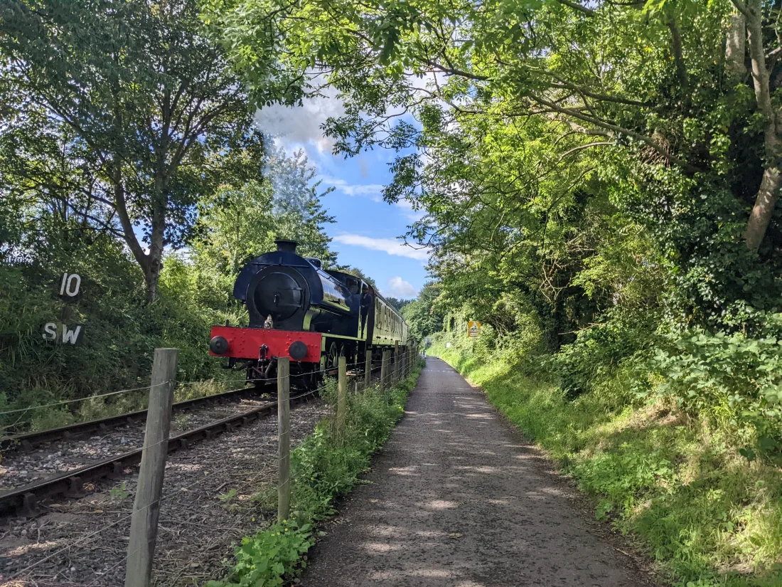 part of the railway path followed an antique railway