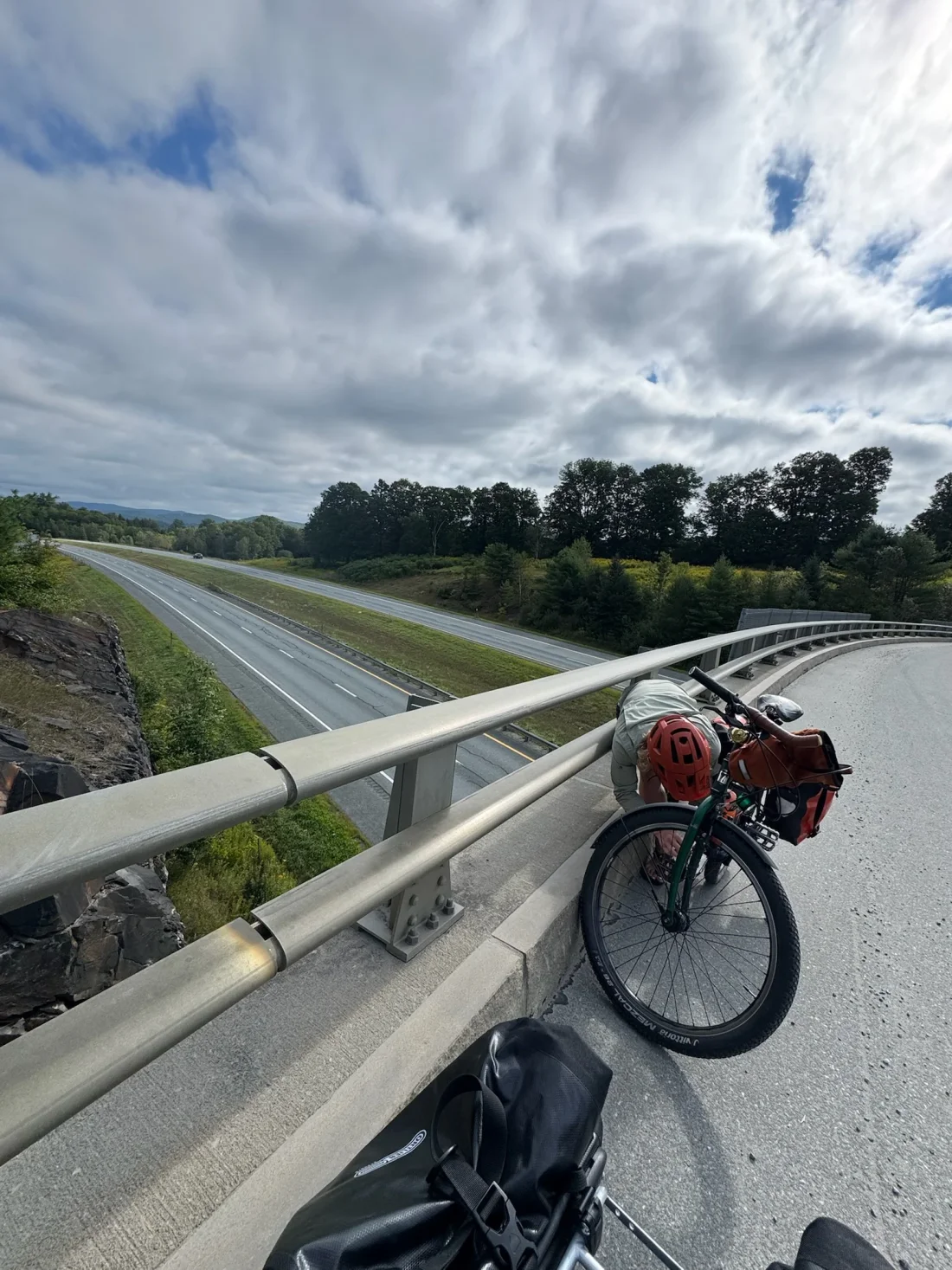 breathing in that sweet sweet highway air before we switch to those nasty dirty dusty gravel roads
