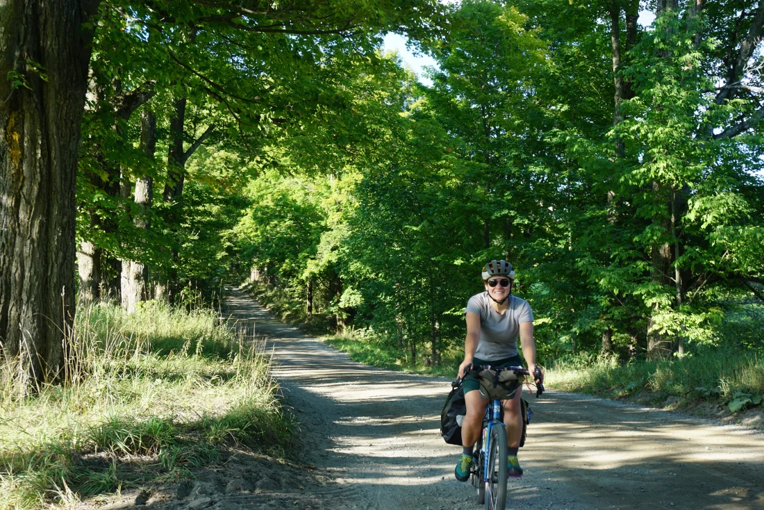 figure 22: meg enjoying a less-pointy dirt road