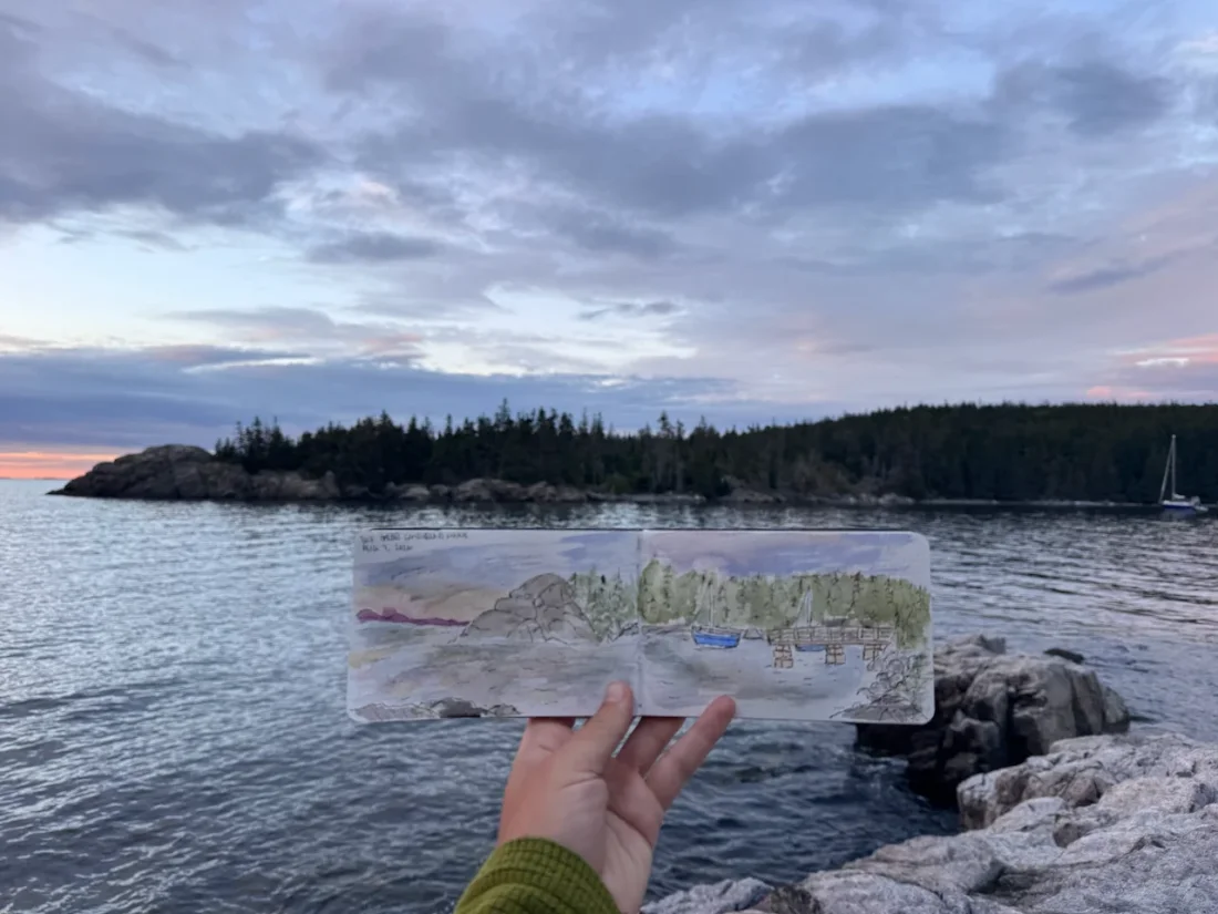 meg hitting up the watercolors again