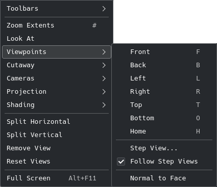 View Viewpoints submenu