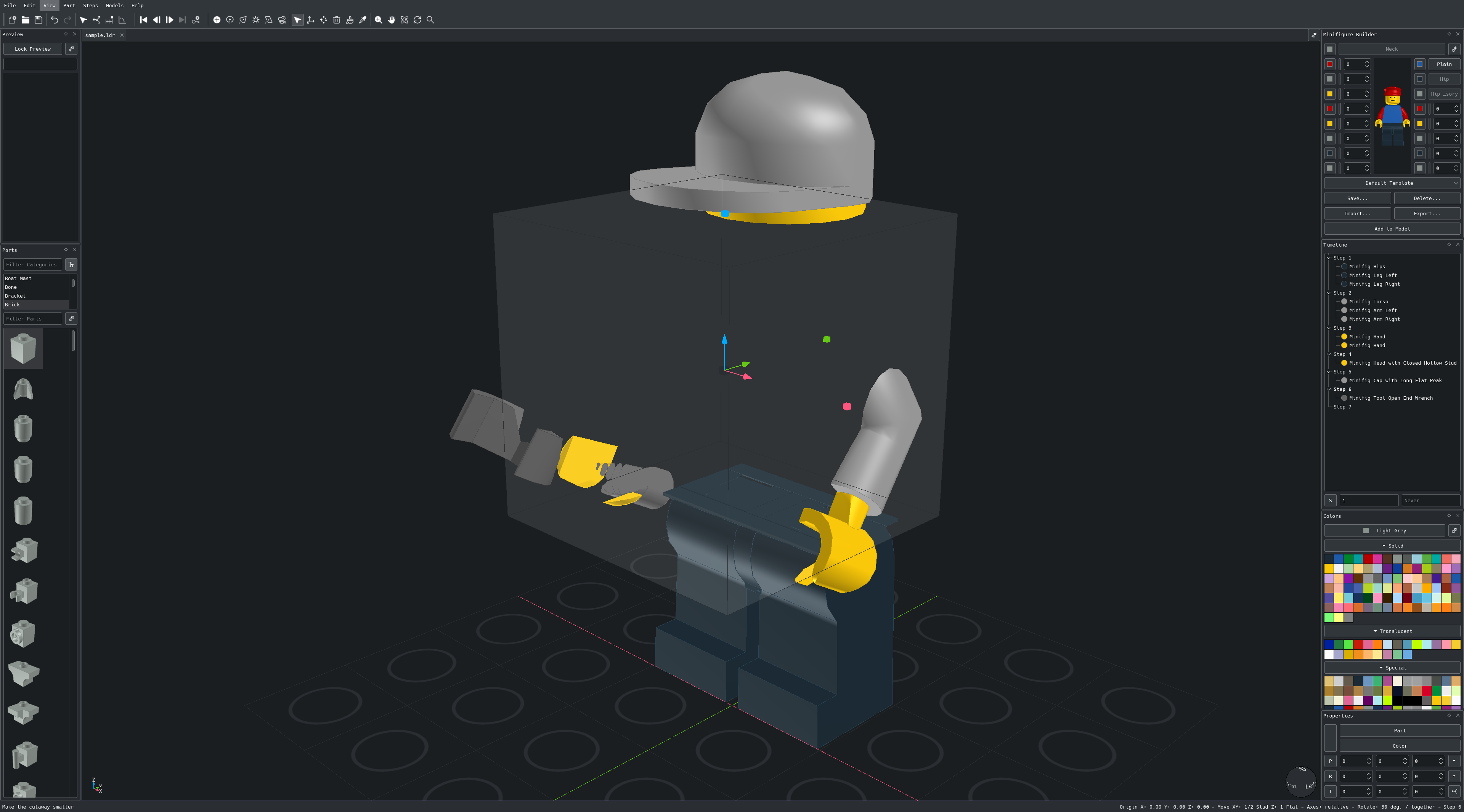 Cube cutaway