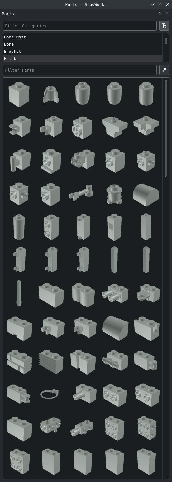 Parts panel