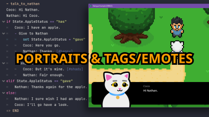 Example project featuring portraits & emotes/tags