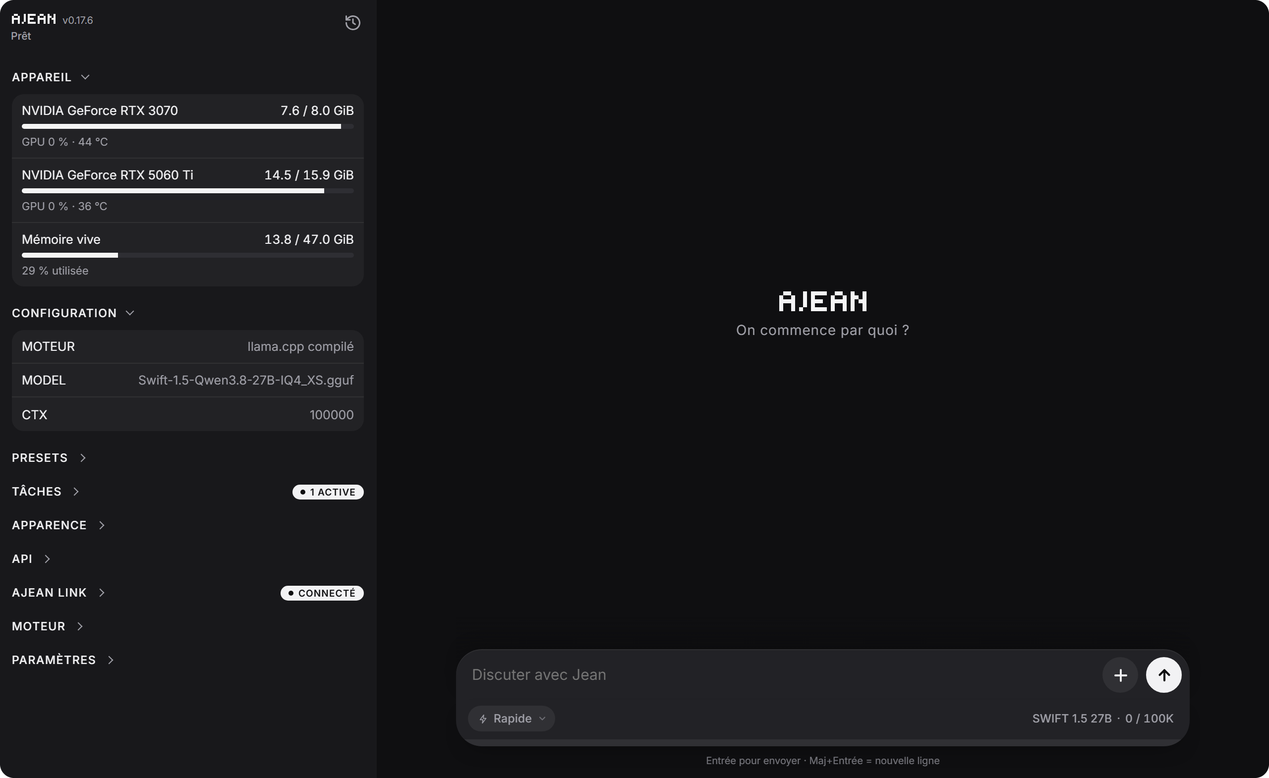 AJEAN web interface