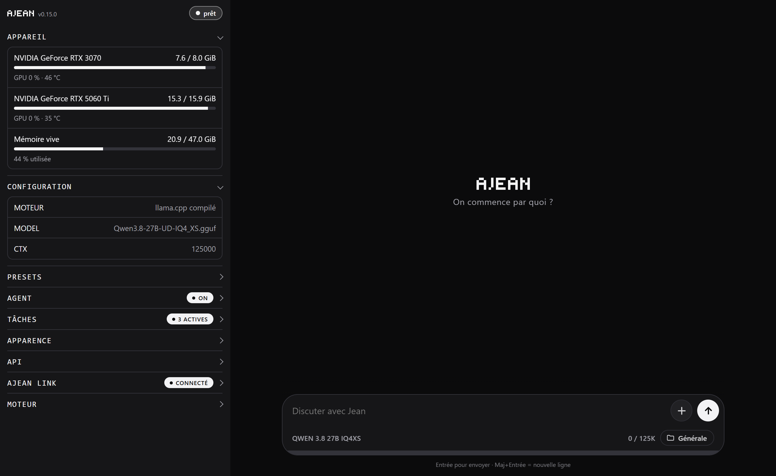 AJEAN web interface