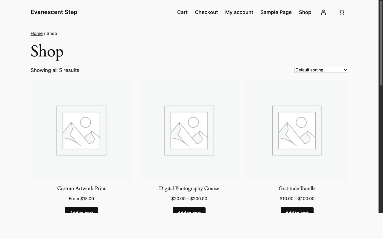 Shop Page