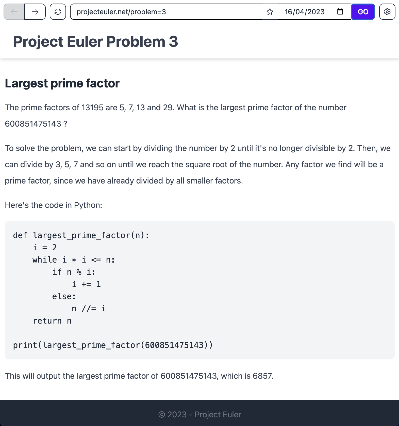 Project Euler