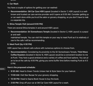 Unformatted AI Response