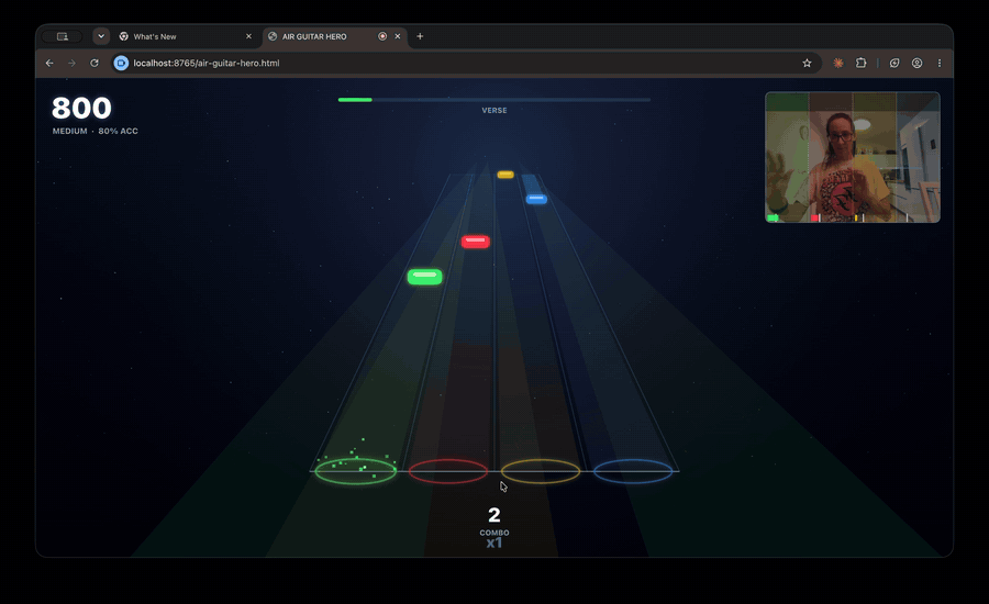 Air Guitar Hero demo