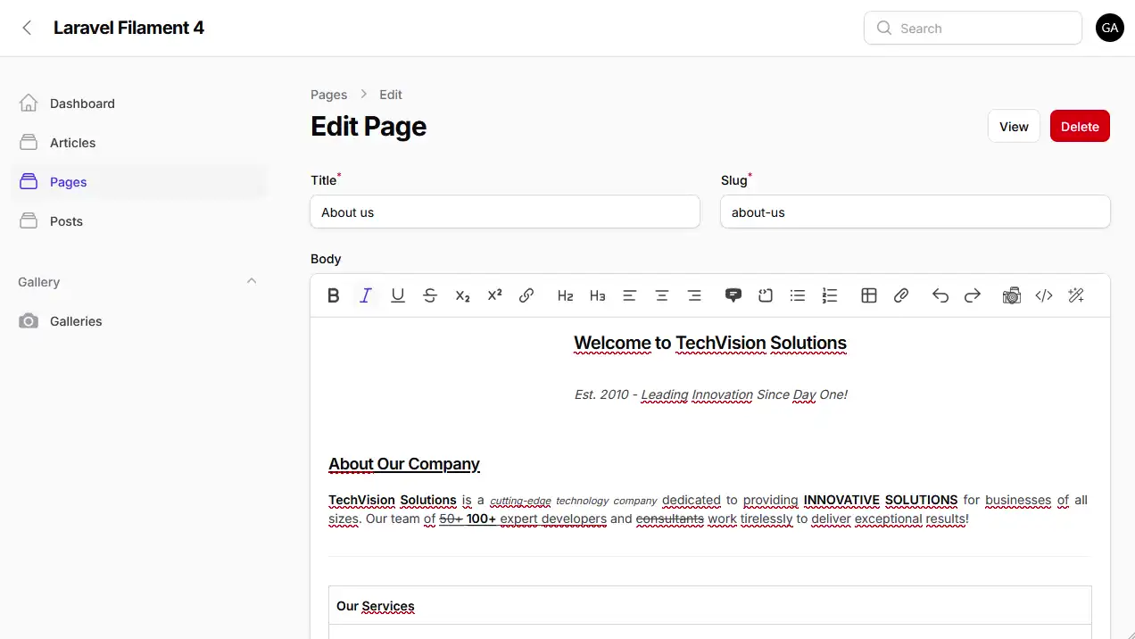 HTML content transformation using AI