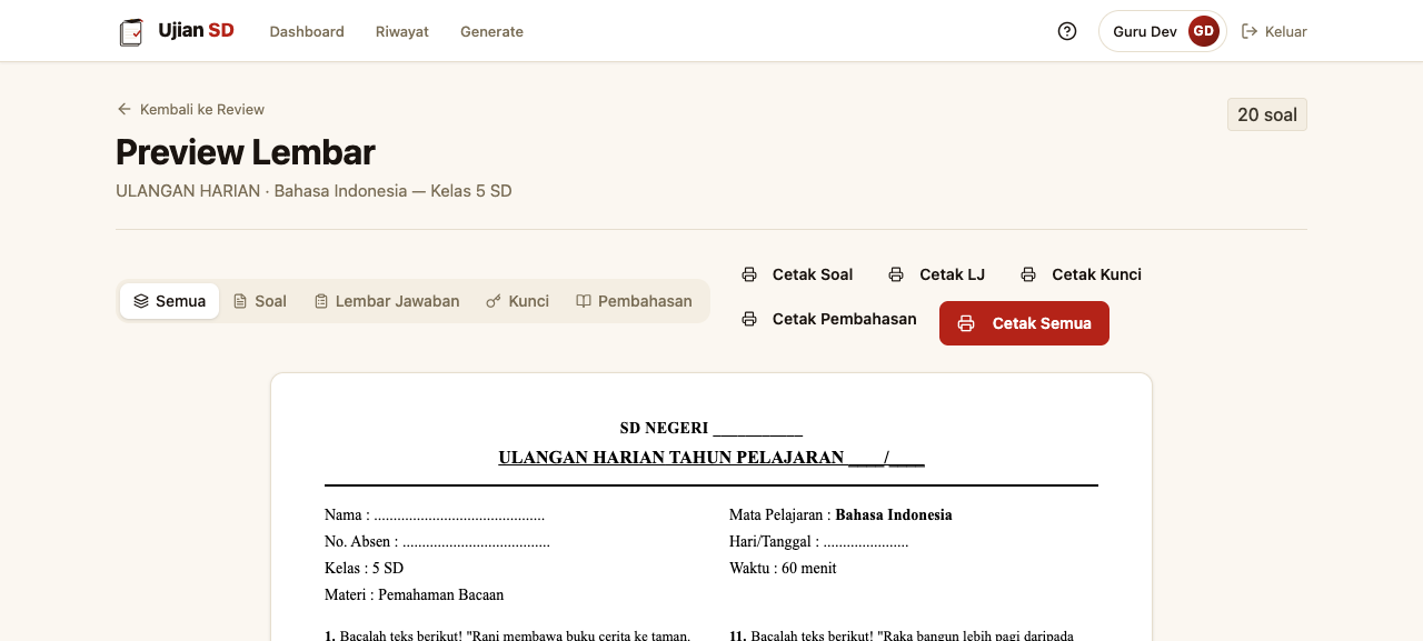 Preview — soal, LJ, kunci, pembahasan