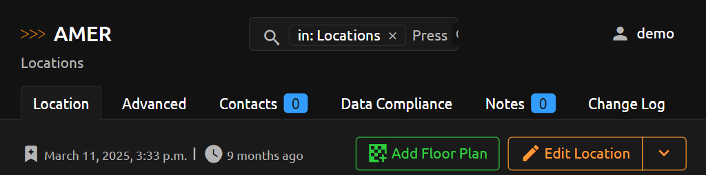 Button to add a new floor plan