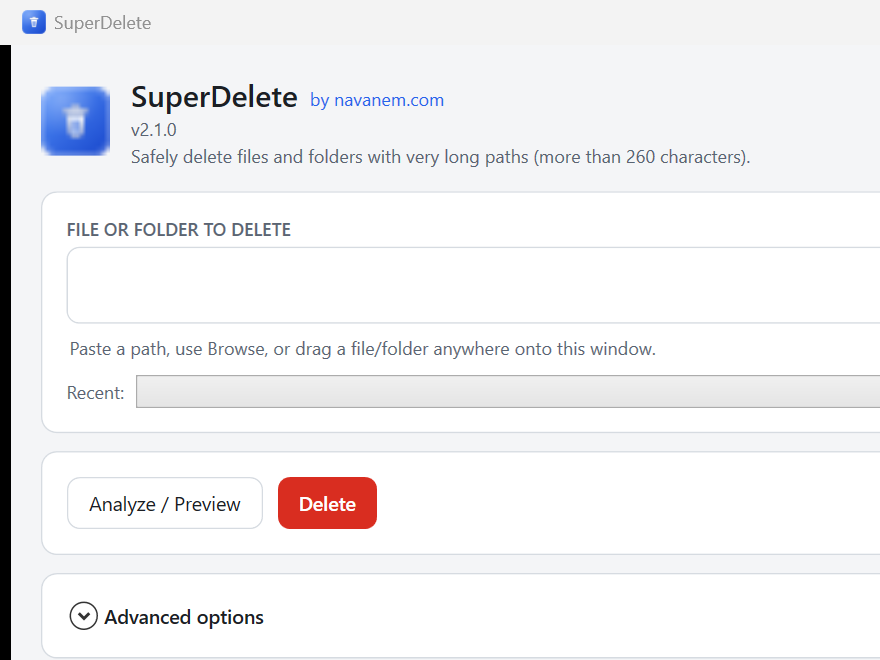 SuperDelete desktop app