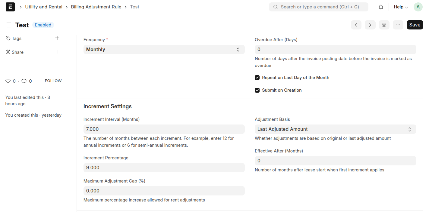 Billing Adjustment Rule Overview