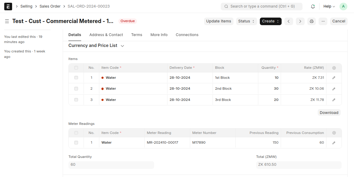 Sales Order Overview