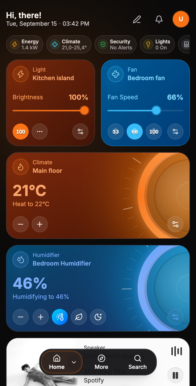 Navet mobile dashboard