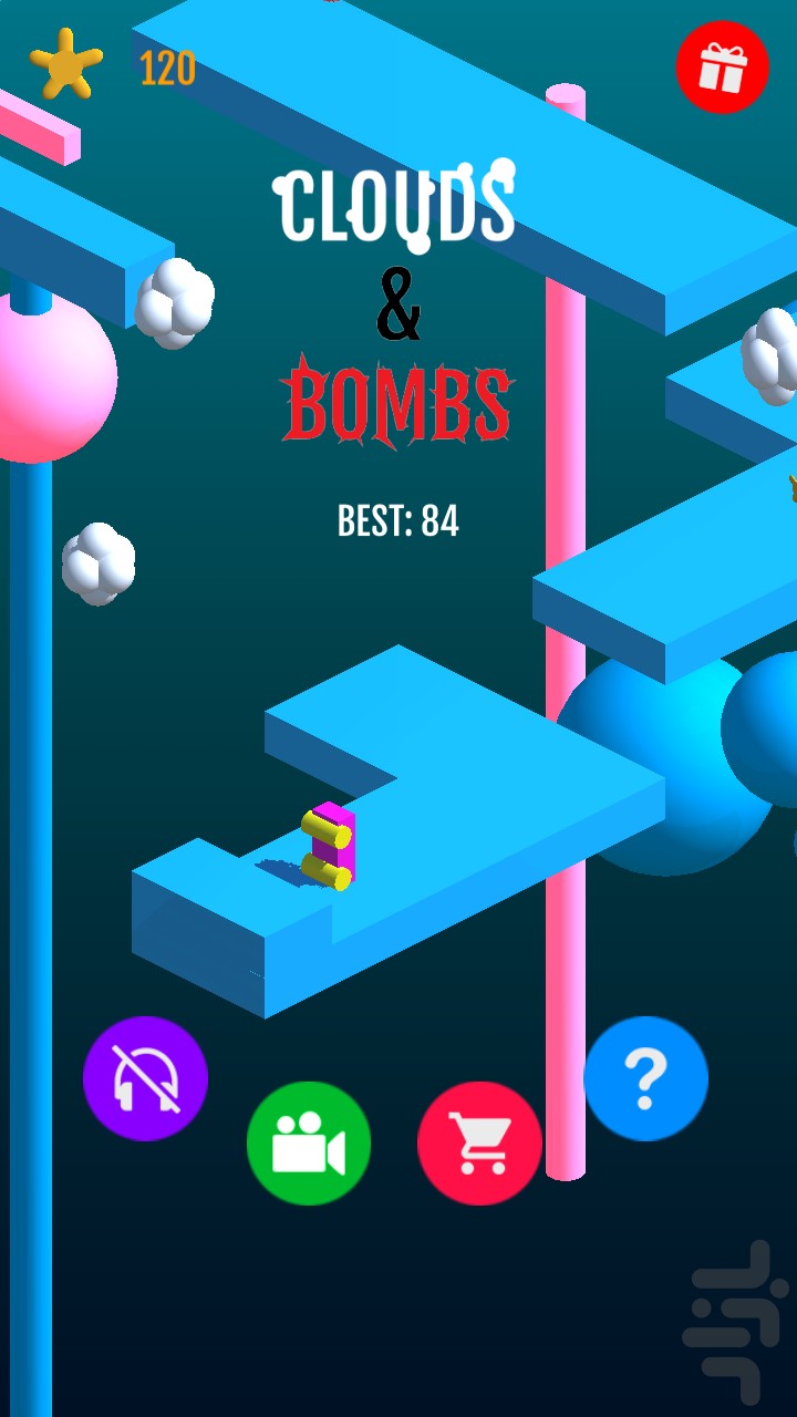 GitHub - navidadelpour/clouds-and-bombs: zig-zag like game in unity ...